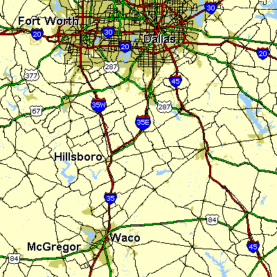 map from Dallas